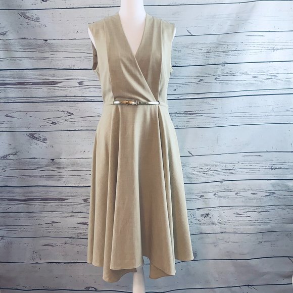 Ralph Lauren Dresses & Skirts - EUC RALPH LAUREN Tan Linen Blend Dress